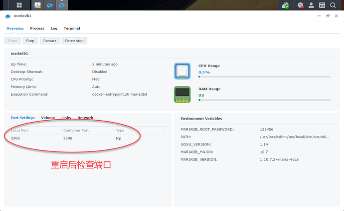 群晖（Synology）NAS 后台安装 Docker 后配置 Mariadb / MySQL 配置端口-MyLoo科技网