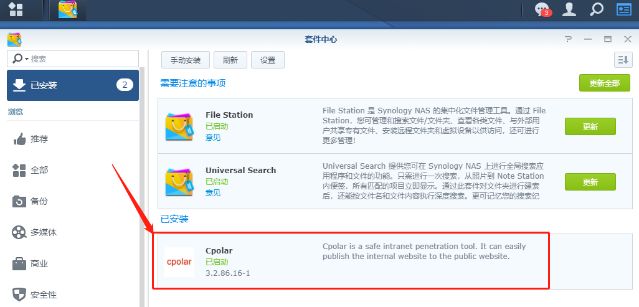 利用cpolar为群晖NAS建立稳定外网地址（1）插图5