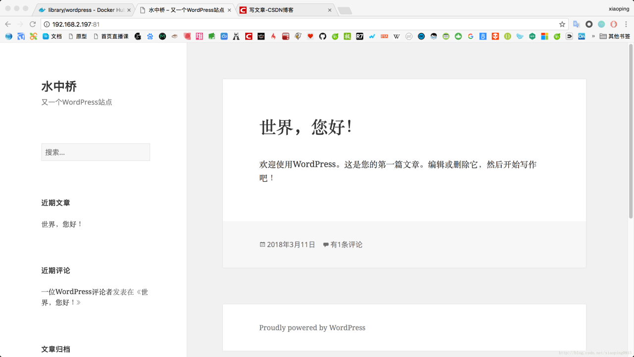 Docker 实践篇——搭建 wordpress-MyLoo科技网