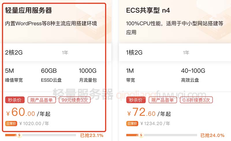 腾讯云轻量应用服务器对比阿里云性能评测插图2