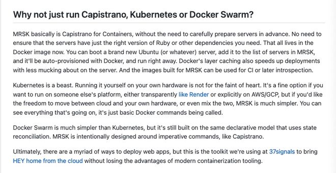 彻底告别K8s和Docker Swarm！Ruby On Rails 之父下云后：系统好用又便宜，还清理了几千行代码插图1