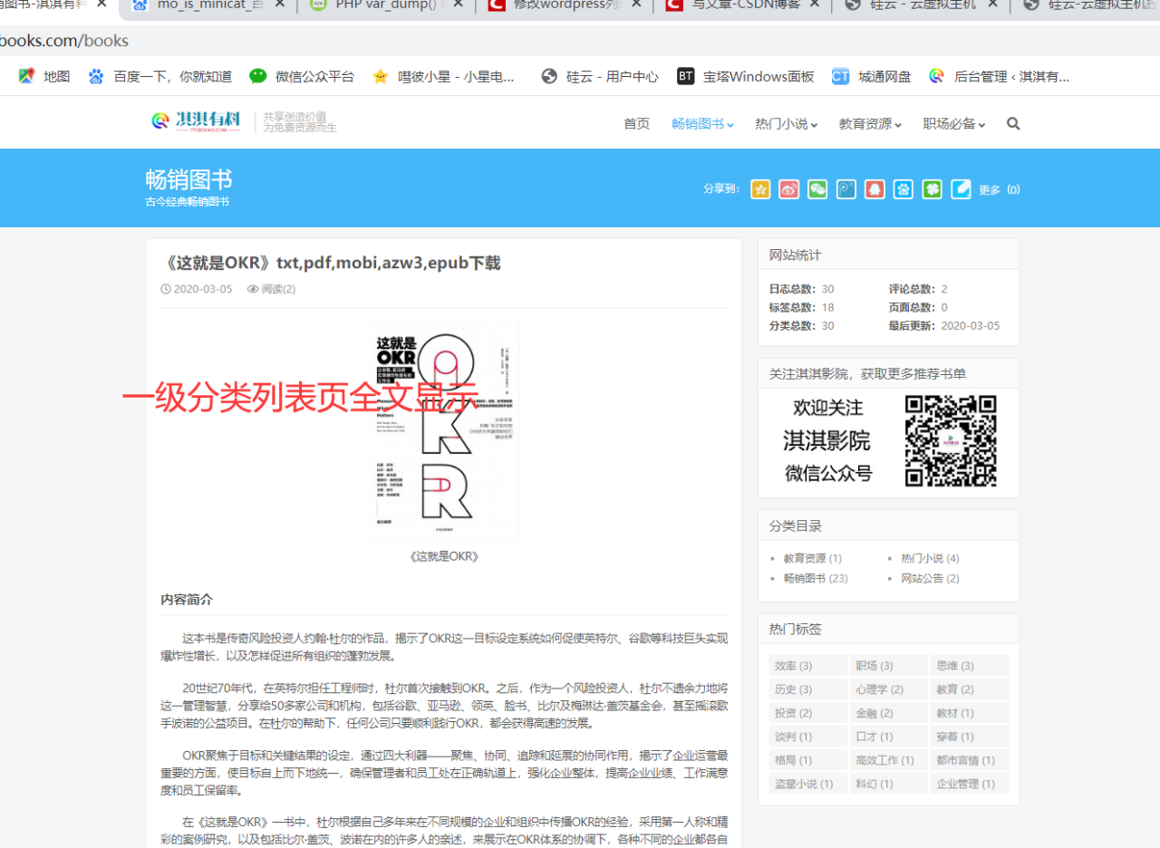 wordpress主题dux6.0文章列表如何修改不要全文显示？文章列表一级类目以列表形式展现？插图